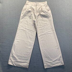 Everlane Wide Leg,Dress Pants Women’s Size 2 SMALL,Pleated,Pockets,Zipper,Beige